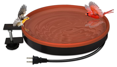 All Seasons Heated Bird Baths for Outdoor, 3 in 1 Thermostatical Detachable Bird Bath with Heater Bird Habitat, 75W Small Bird Bath for The Garden, Easy to Assemble