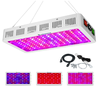 EXLENVCE 1500W 1200W LED Grow Light Full Spectrum for Indoor Plants Veg and Flower,led Plant Growing Light Fixtures with Daisy Chain Function