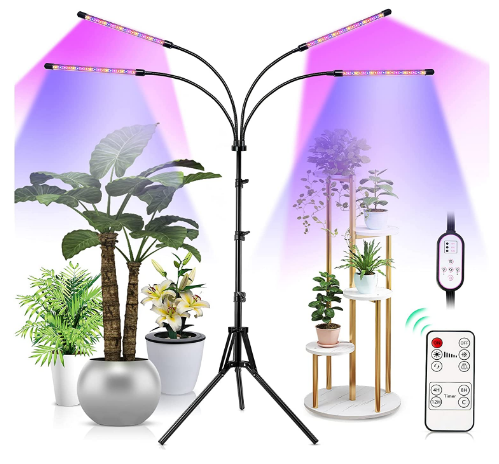 Grow Lights for Indoor Plants, LED Full Spectrum Plant Light with Stand (Adjustable Tripod 15-60inch for Floor Plants