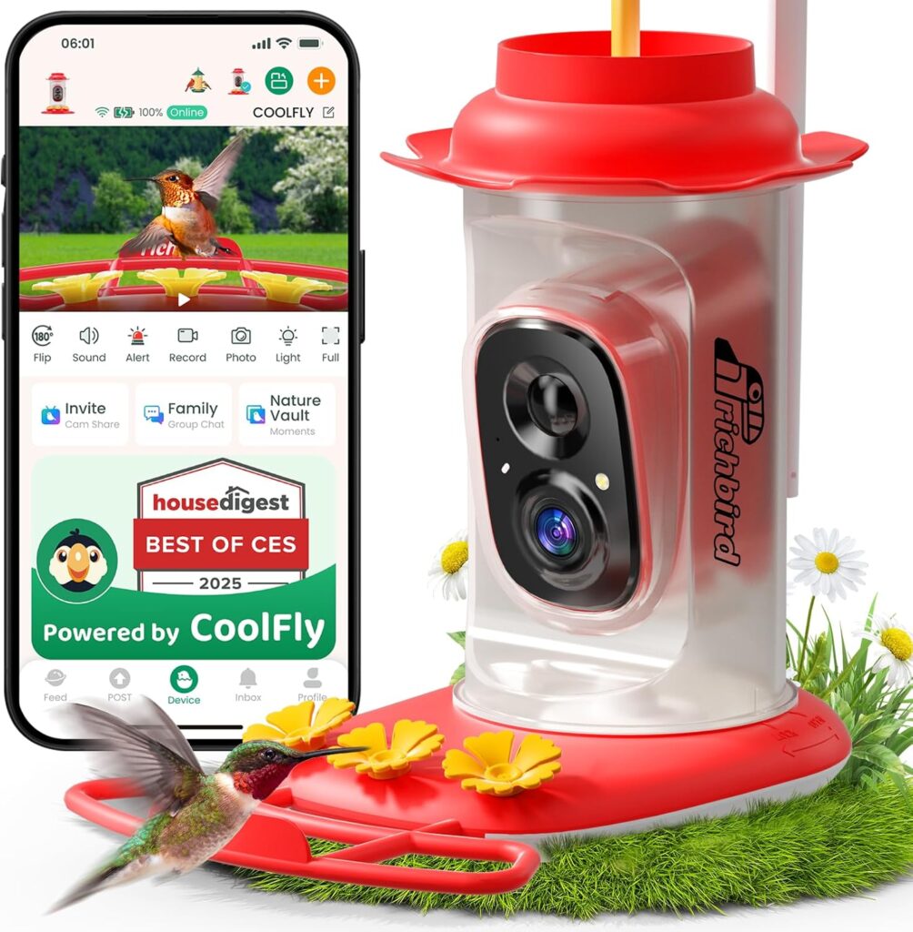 RichBird Hummingbird Feeder — Leakproof Identify Notification