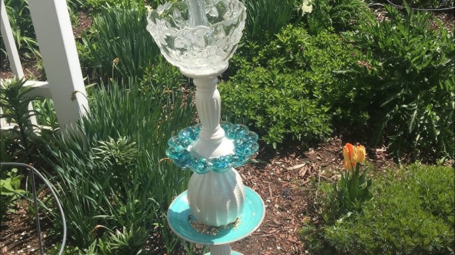 glass bird bath vs resin bird bath