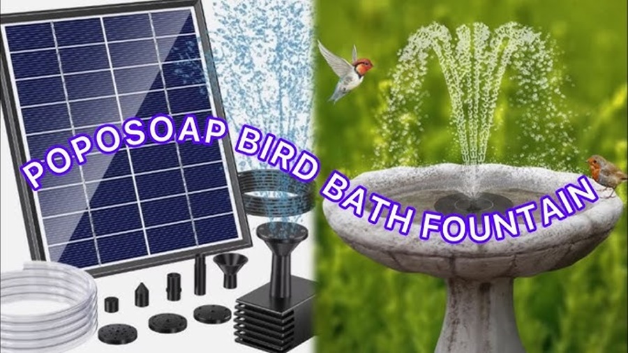 solar bird bath vs electric fountain