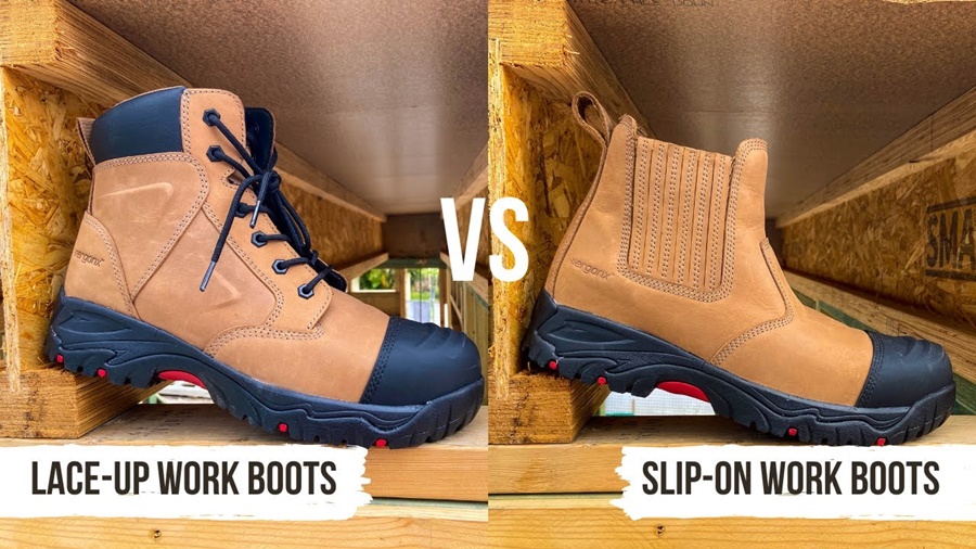 lace-up hunting boots vs slip-on hunting boots